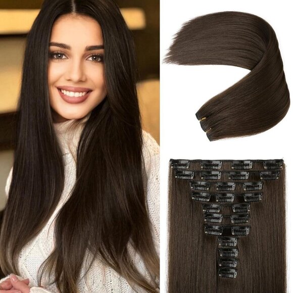 Hair Extensions, 11PCS Clip in Hair Extensions 28" Long Straight hair extensions - Picture 1 of 6